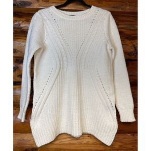 Mossimo Long Sleeve White‎ Sweater Size Large